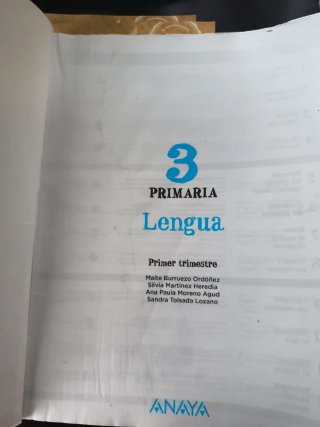 Libro de texto de 3 ° de primaria de Lengua Anaya
