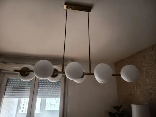 Lámpara colgante Sklum cristal y metal