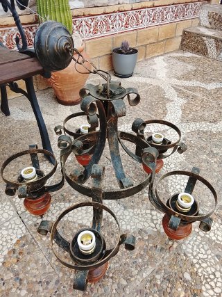 Lámpara de techo colgante metal