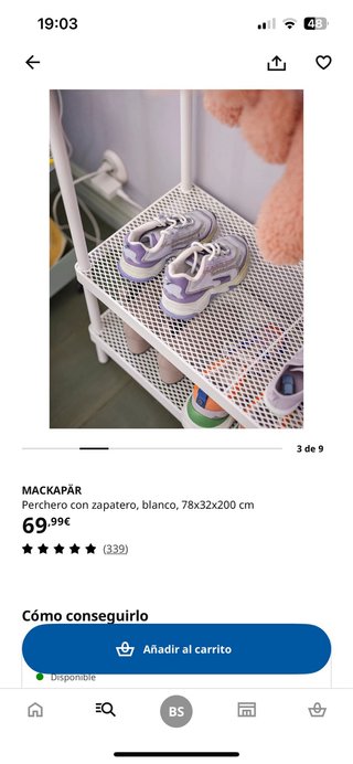 Perchero Zapatero Blanco Ikea