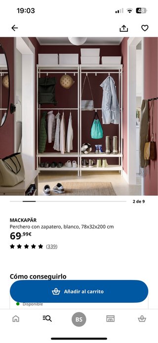 Perchero Zapatero Blanco Ikea