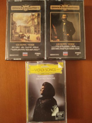 Lote 3 Casetes Giuseppe Verdi