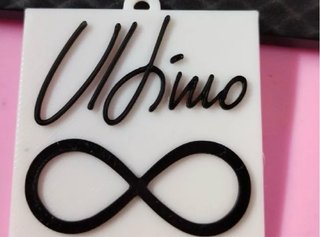 Portachiavi(ultimo) con infinito e nome
