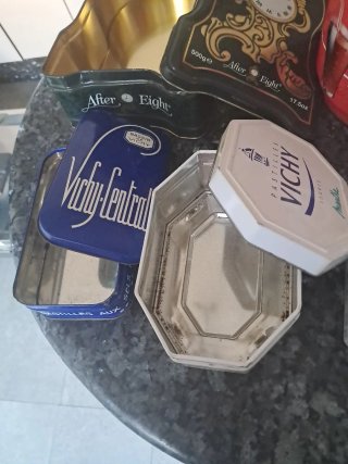 Lote 5 Cajas Metálicas  vintage de Colección