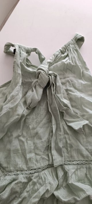 Top Zara verde con lazada