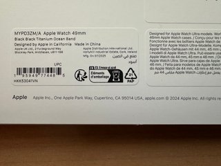 Apple Watch ULTRA 49mm. Black Ocean Band
