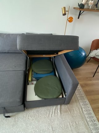 Sofá cama chaise longue gris oscuro