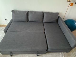 Sofá cama chaise longue gris oscuro