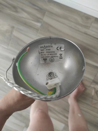 Lámpara Colgante Cromada con Cristal