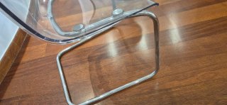 Mesa cristal 90cm (La OCA)+4 Sillas Tobias (IKEA)