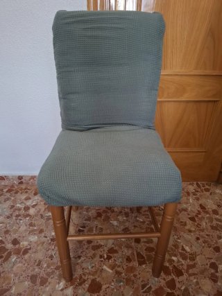 4 Cojines para sillas con sus fundas verdes (PACK)
