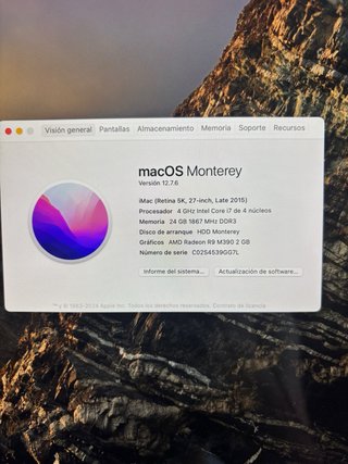 iMac 27 2015 i7 24GB RAM 1TB Fusion Drive