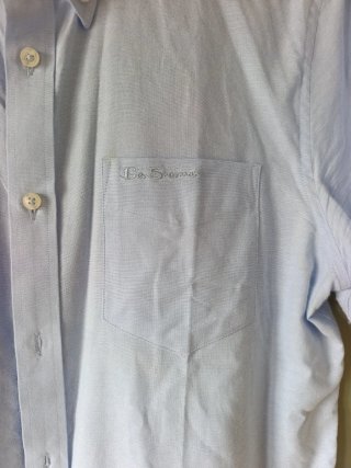 Camisa Ben Sherman Azul Manga Corta