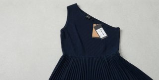 Vestido Asimétrico BOSS Talla M Azul Marino
