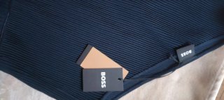 Vestido Asimétrico BOSS Talla M Azul Marino