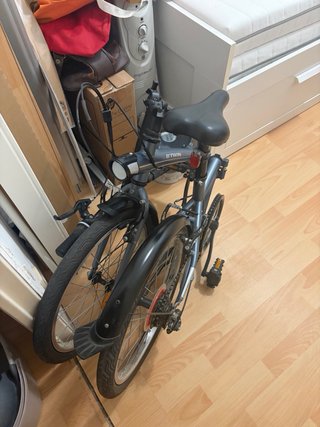 Bicicleta Plegable Decathlon Gris/azul último día