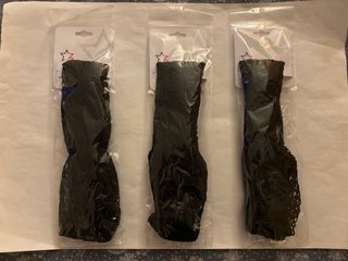 3 FASCE NUOVE PER CAPELLI IN PIZZO NERO STELLAZETA