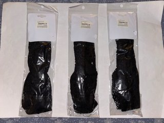 3 FASCE NUOVE PER CAPELLI IN PIZZO NERO STELLAZETA