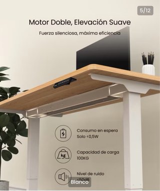 Patas Escritorio Elevable Flexispot ED5 Blanco