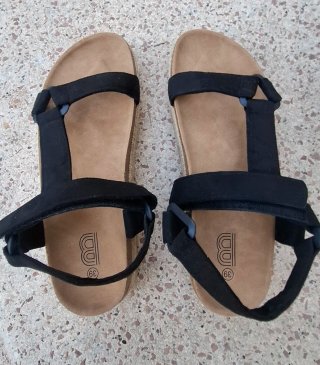 Sandalias Plataforma Negra Talla 39