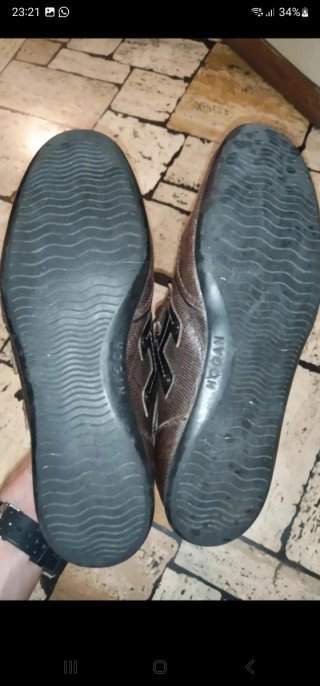 Hogan Scarpe Donna 37.5/38 Pelle Marrone