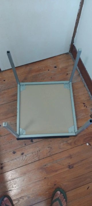 Mesa auxiliar moderna negra y gris