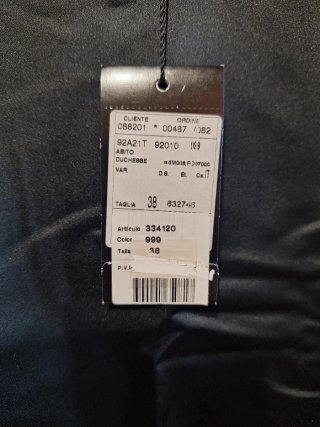 Vestido fiesta Emporio Armani negro