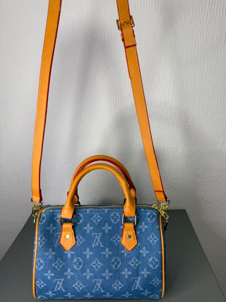 Bolso Louis Vuitton Monogram Denim Azul Naranja