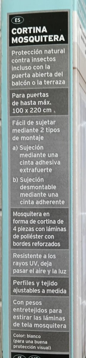 Cortina Mosquiteras Puertas Blancas Powerfix