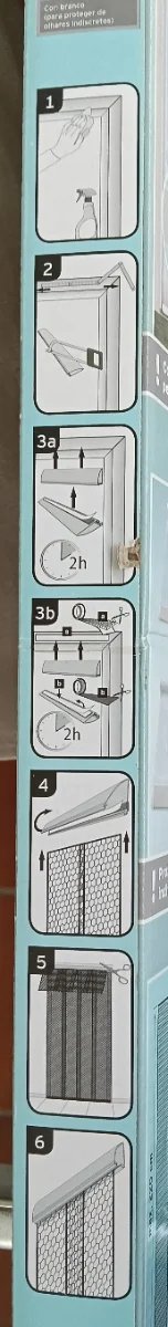 Cortina Mosquiteras Puertas Blancas Powerfix