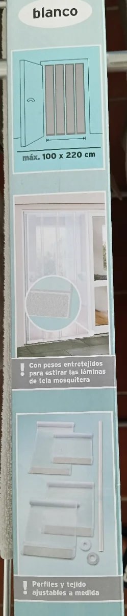 Cortina Mosquiteras Puertas Blancas Powerfix