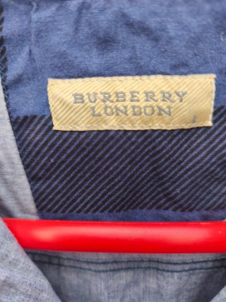 Camisa Burberry Cuadros Azul y Negro