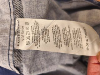Camisa Burberry Cuadros Azul y Negro