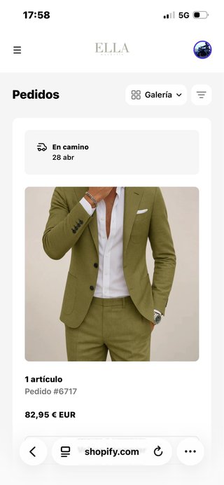 Traje chaqueta ELLA verde oliva