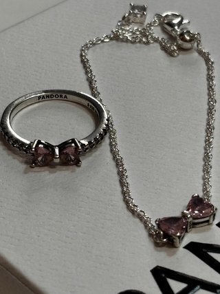 Conjunto Pandora: Collar, Pulsera y Anillo