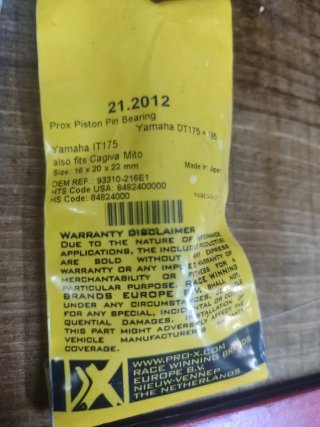 Pistón Vertex Cagiva Mito-retenes-jaula agujas