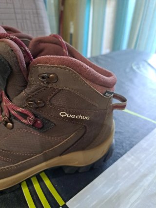 Botas de montaña mujer Quechua Marrón/Rojo