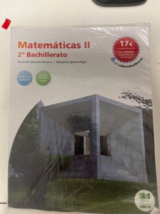 Libro Matemáticas II 2ºBac