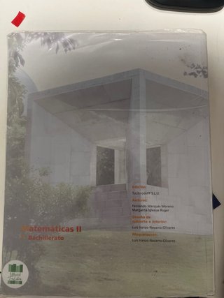 Libro Matemáticas II 2ºBac
