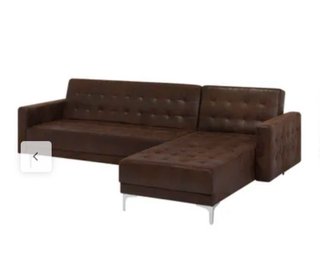 Sofá cama modular marrón