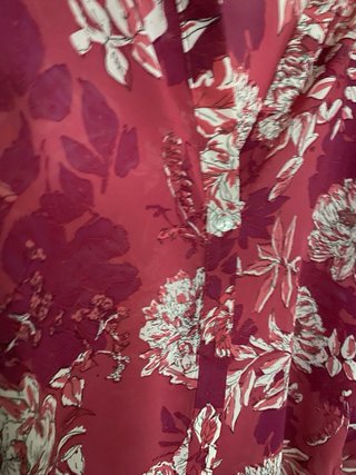 Camisa Zara Volante Estampada Flores