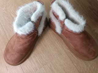 Botines Zara Kids pelo marrones T.35