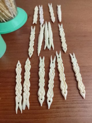 Palillero vintage  Bote perfecto, palillos nuevos