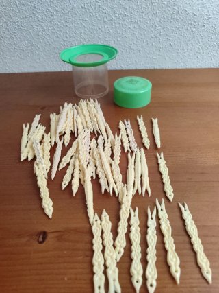 Palillero vintage  Bote perfecto, palillos nuevos