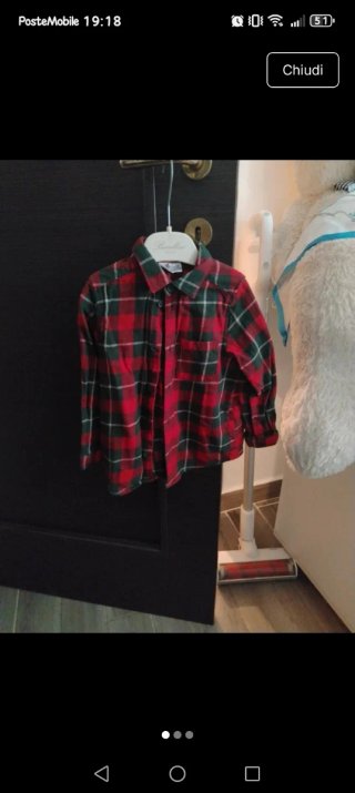 Camicia a quadri 2/3 anni
