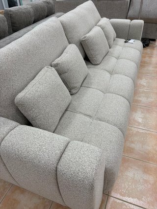 Sofá cama 230cm con arcón moderno beige