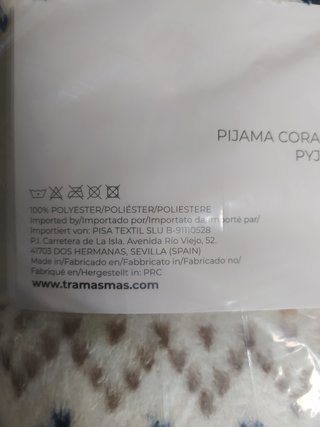 Pijama Coral Tramas Talla L