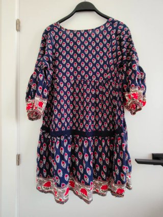 Vestido playero Women'secret azul y rojo