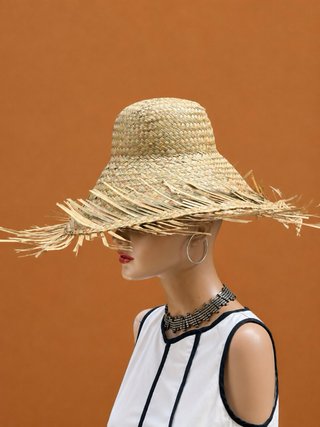 Sombrero de Paja con Flecos