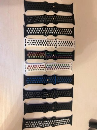 Correas Apple Watch multicolor y negro